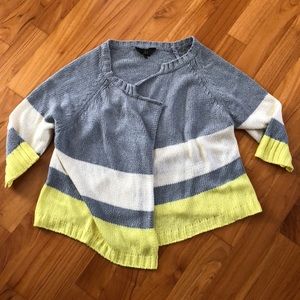 Color striped cardigan